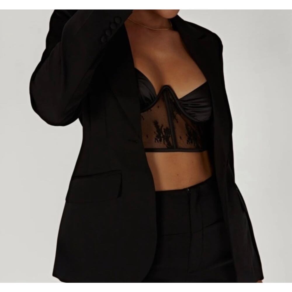 Meshki Black Sheer Lace Underwire Bralette